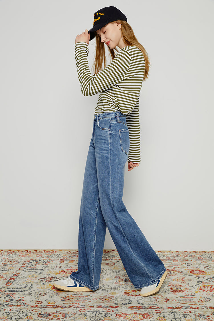 Angeles High Rise Baggy Jeans HJ103