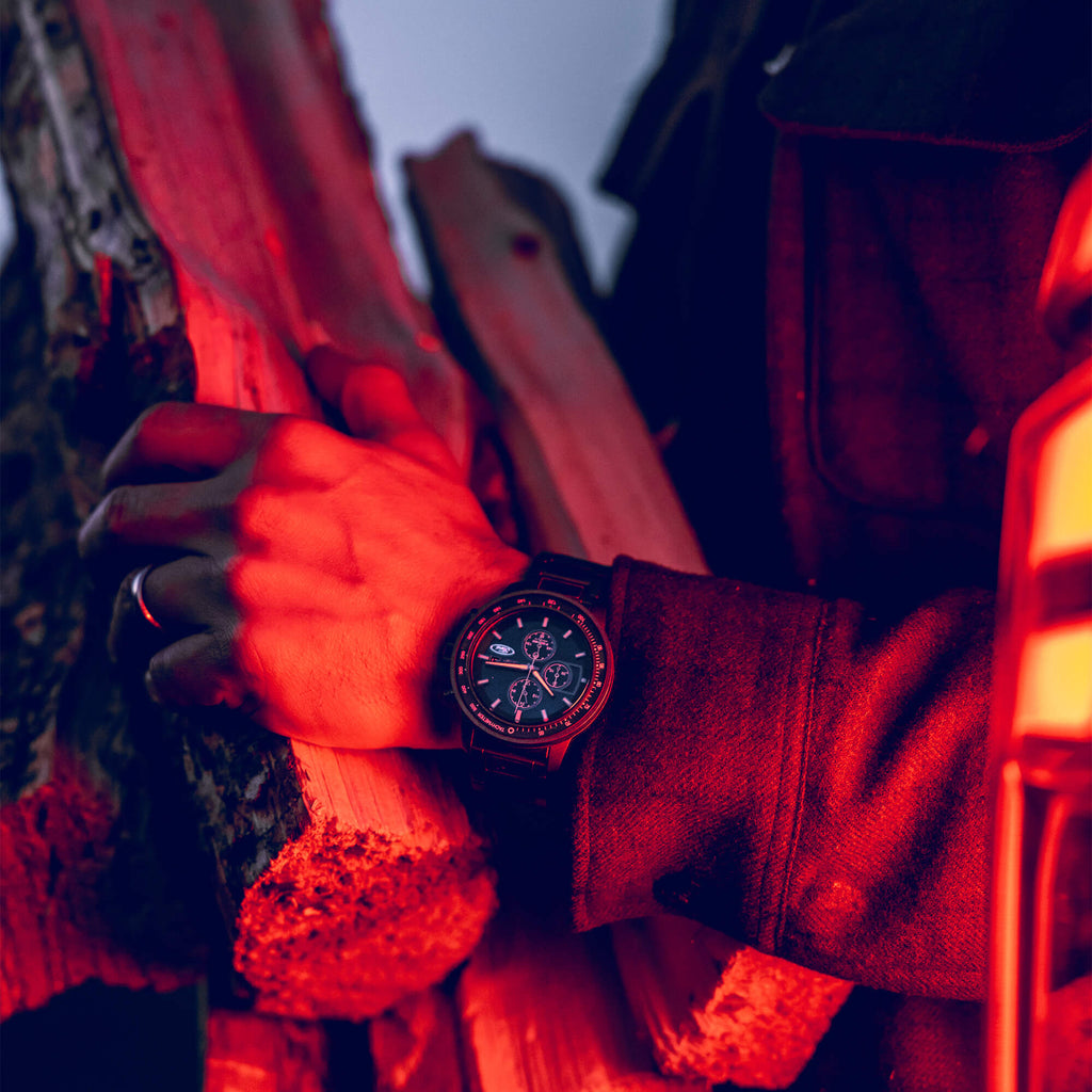 Original Grain Ford Barrel Chrono Watch 45mm — Chronograph Timepiece