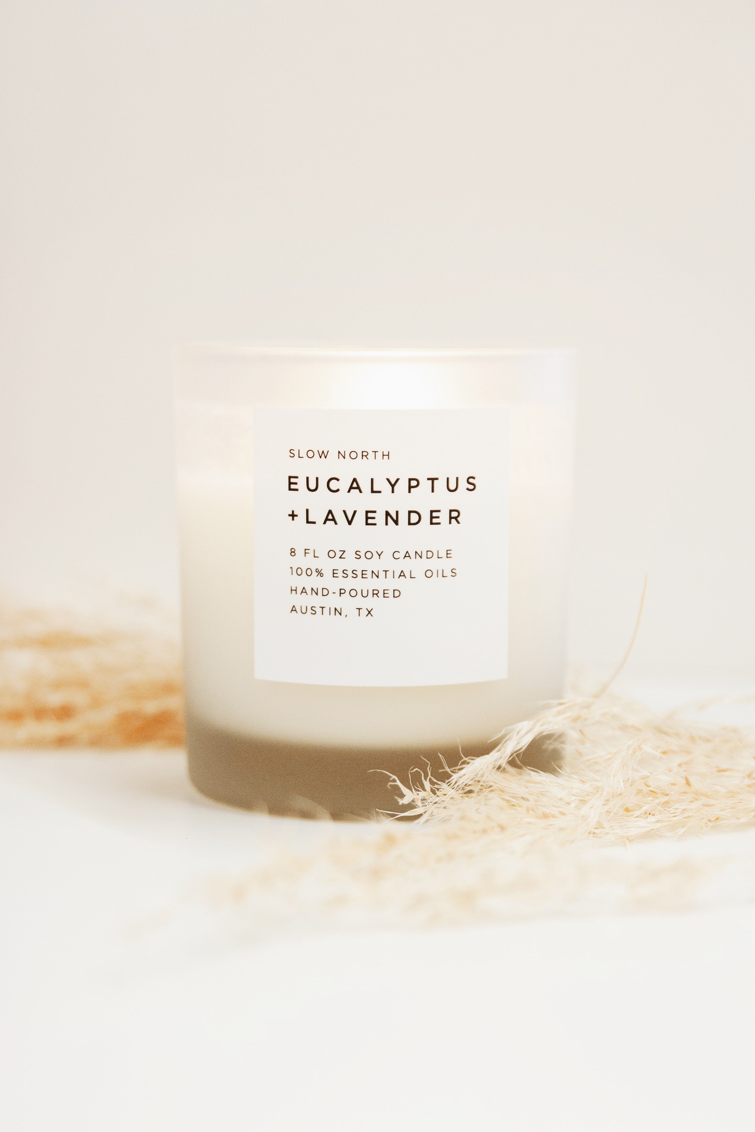 Slow North Eucalyptus + Lavender Soy Candle — Fresh & Floral