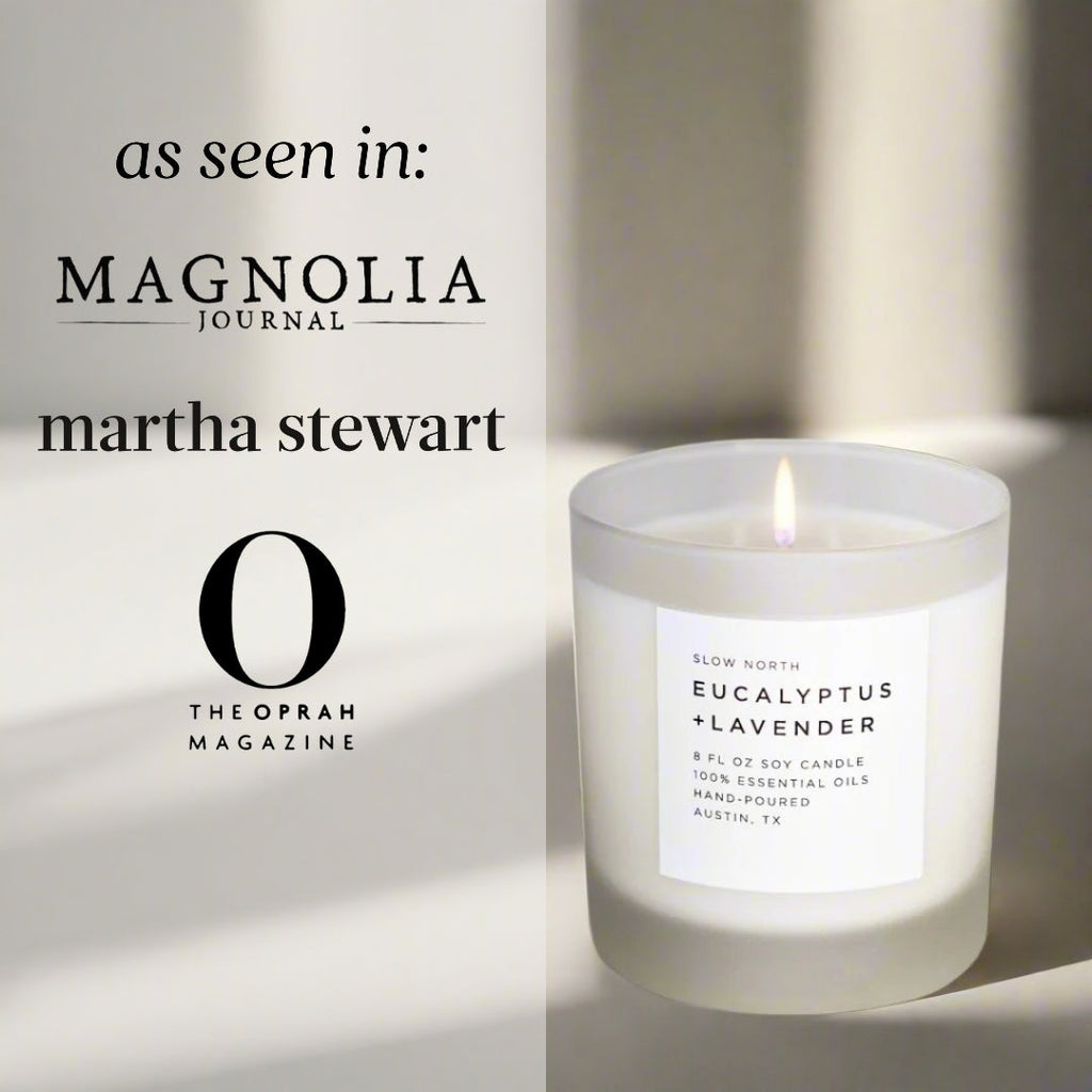 Slow North Eucalyptus + Lavender Soy Candle — Fresh & Floral