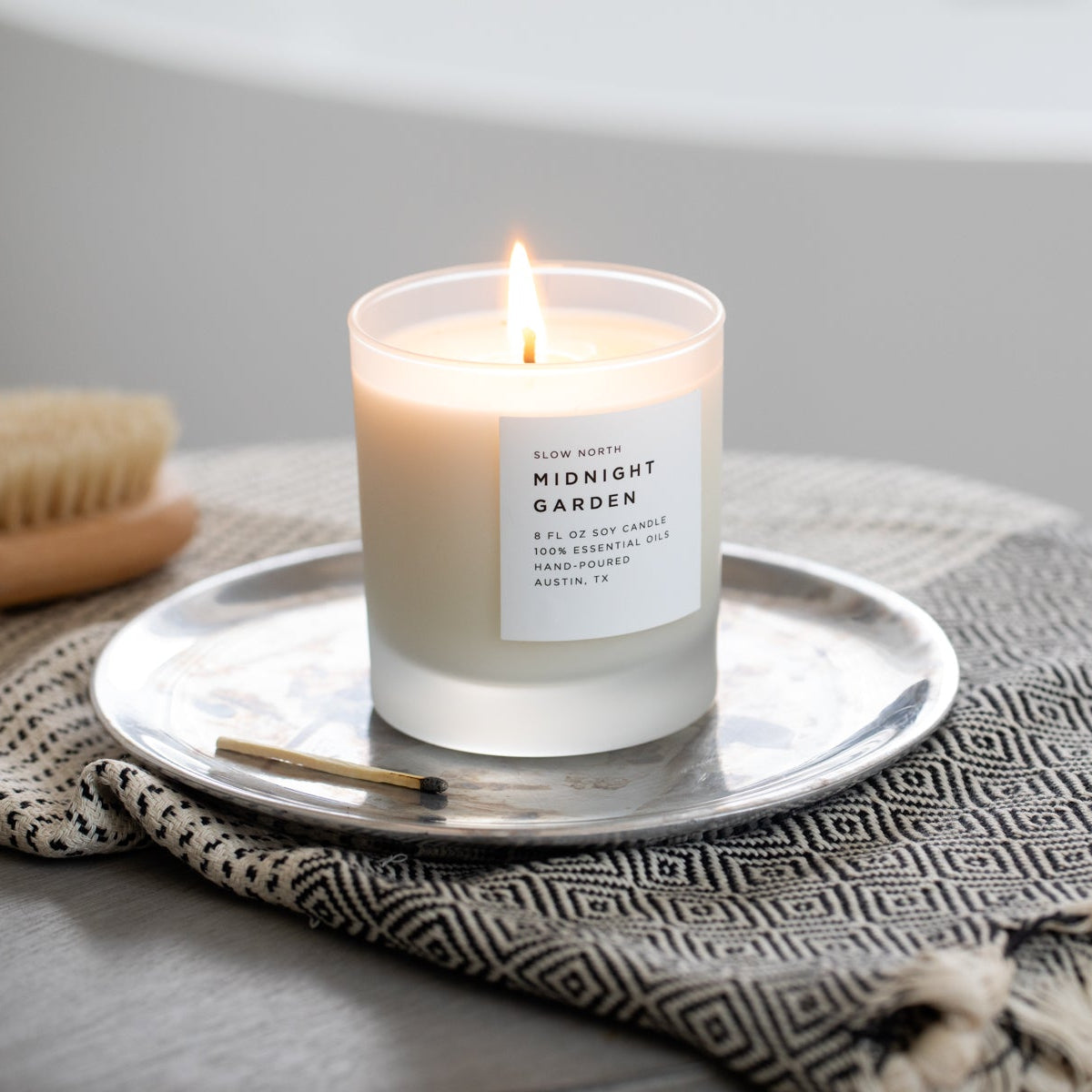 Slow North Midnight Garden Soy Candle — Lavender, Rosemary & Geranium