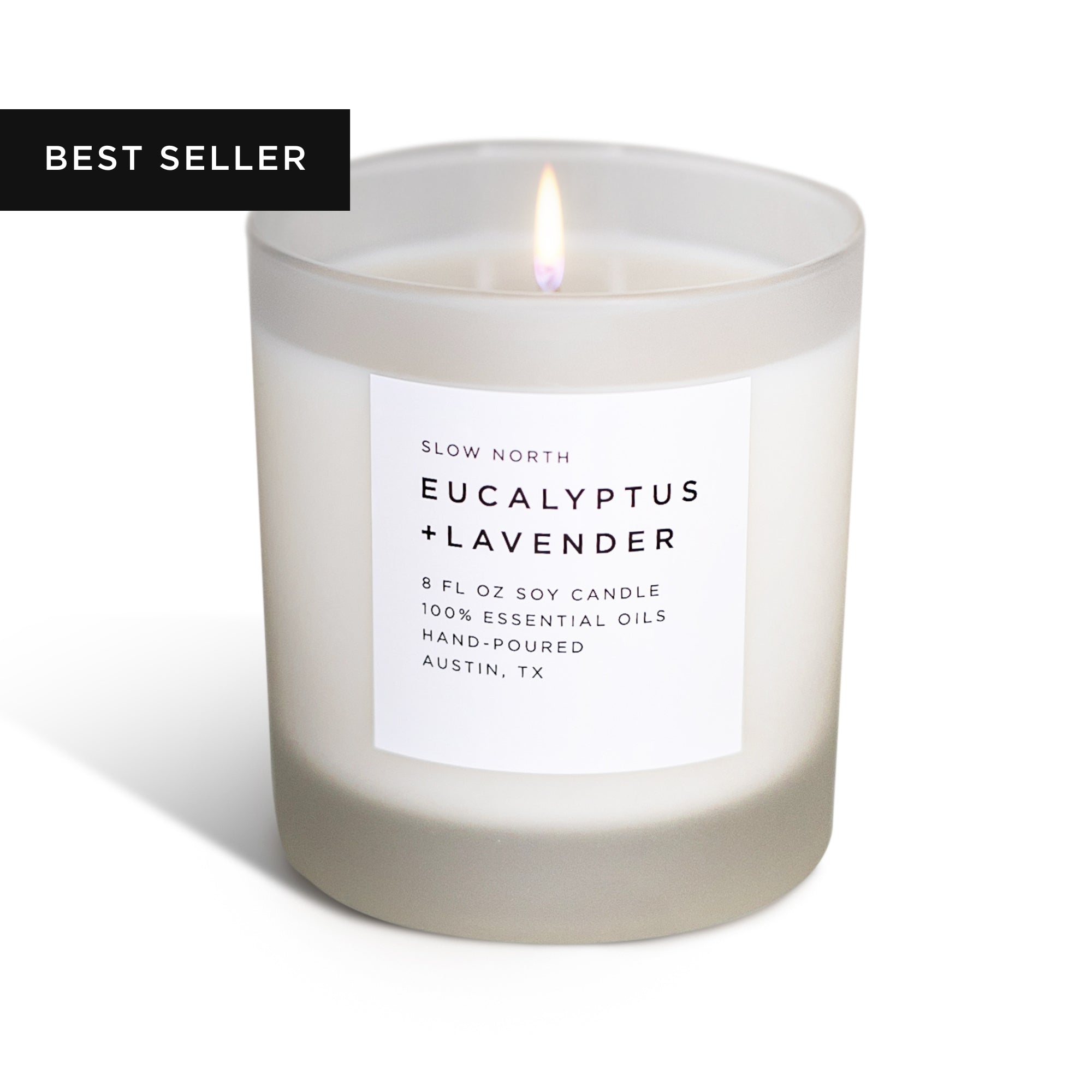 Slow North Eucalyptus + Lavender Soy Candle — Fresh & Floral