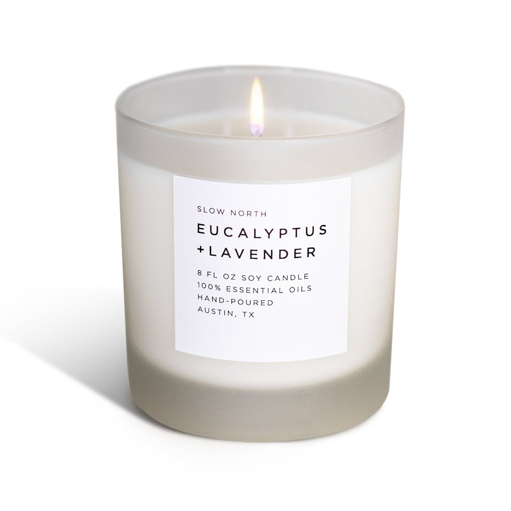 Slow North Eucalyptus + Lavender Soy Candle — Fresh & Floral