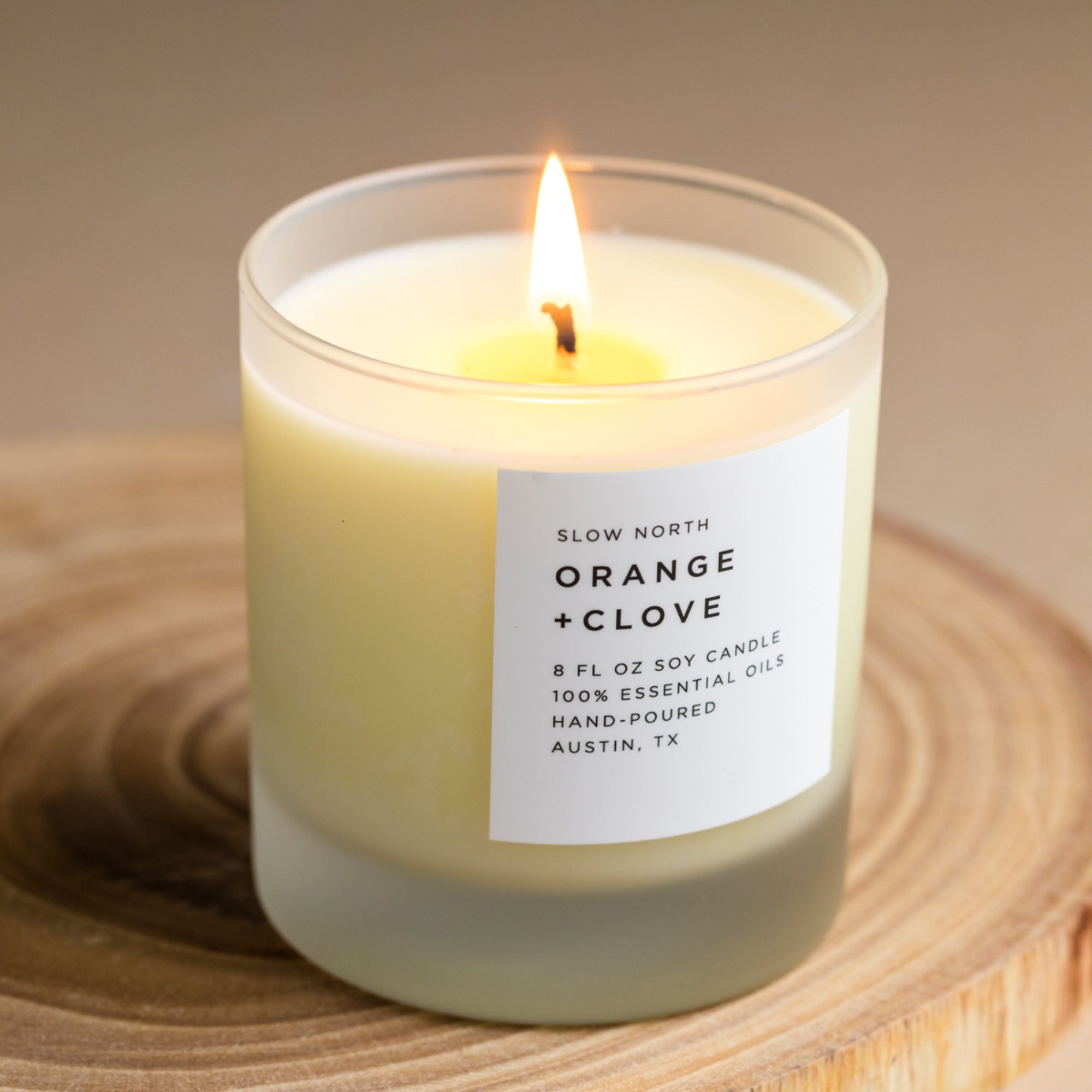 Slow North Orange + Clove Soy Candle — Sweet Orange, Cinnamon & Clove