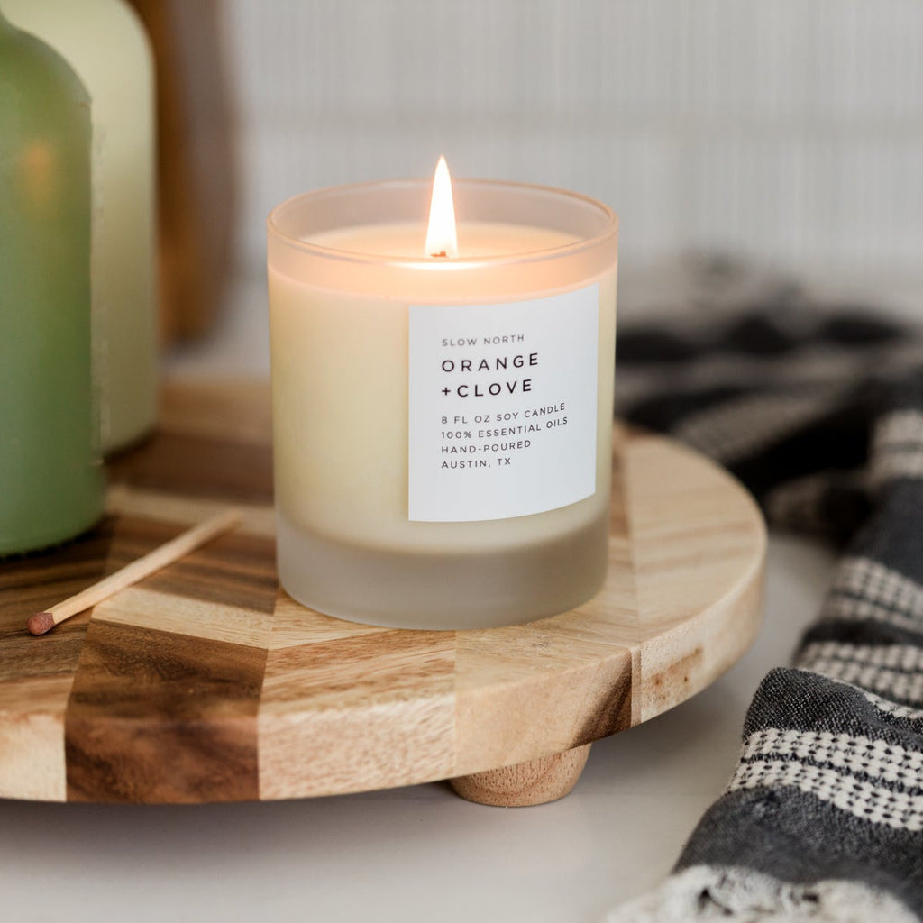 Slow North Orange + Clove Soy Candle — Sweet Orange, Cinnamon & Clove