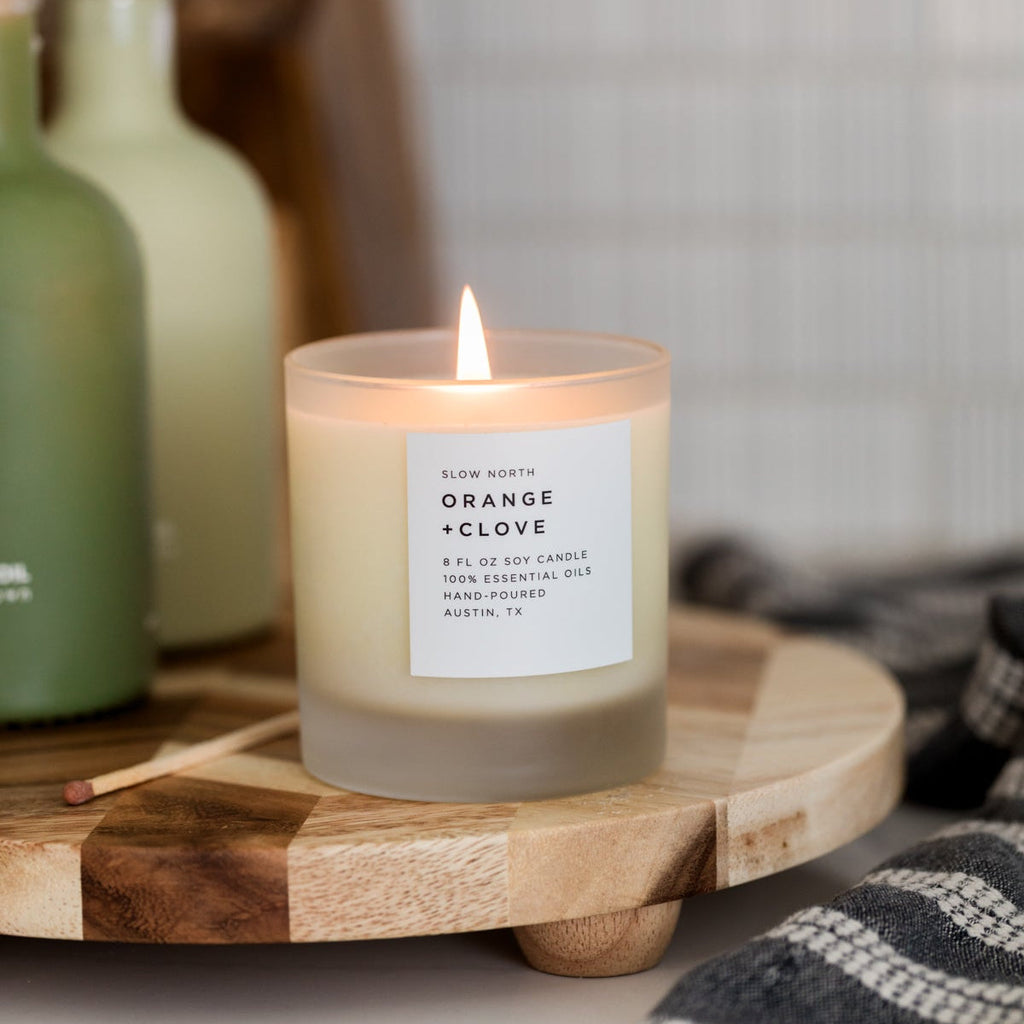 Slow North Orange + Clove Soy Candle — Sweet Orange, Cinnamon & Clove