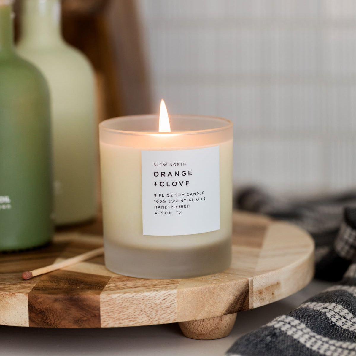 Slow North Orange + Clove Soy Candle — Sweet Orange, Cinnamon & Clove