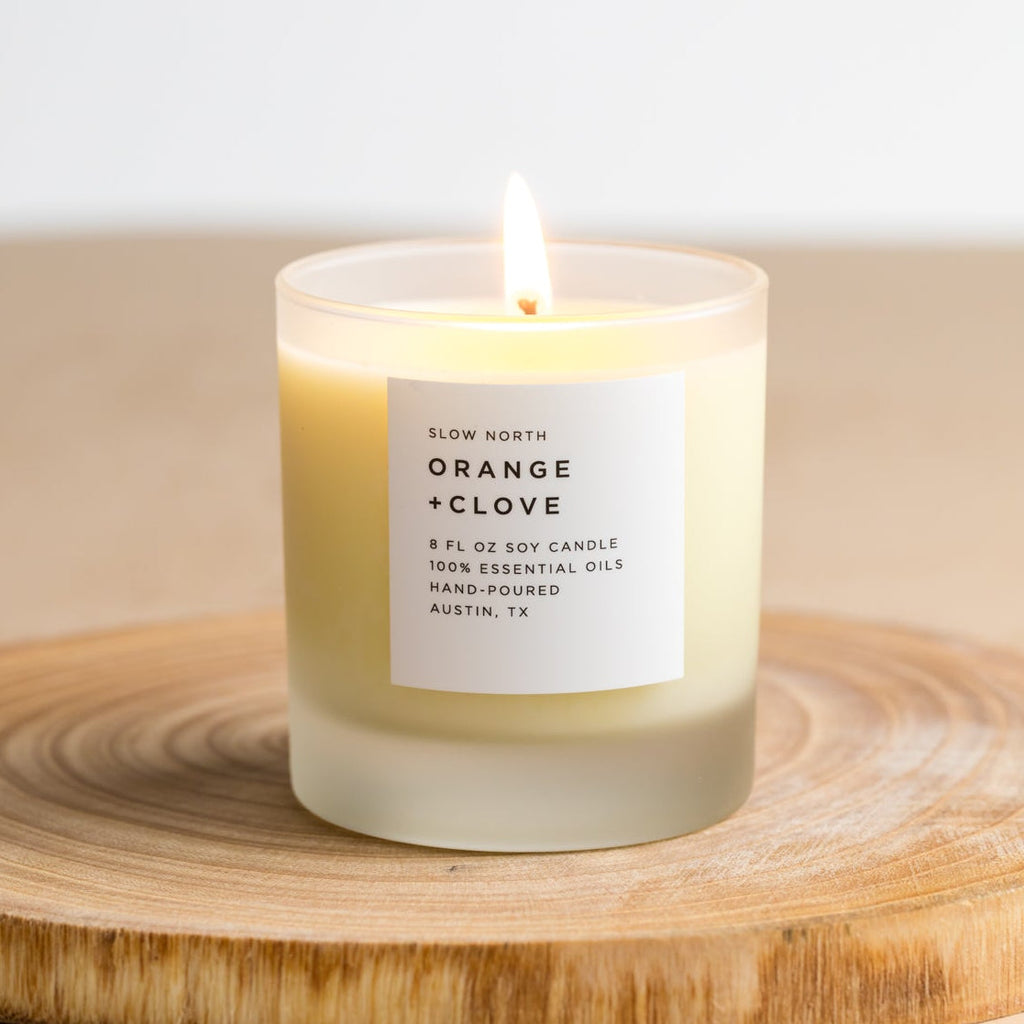 Slow North Orange + Clove Soy Candle — Sweet Orange, Cinnamon & Clove