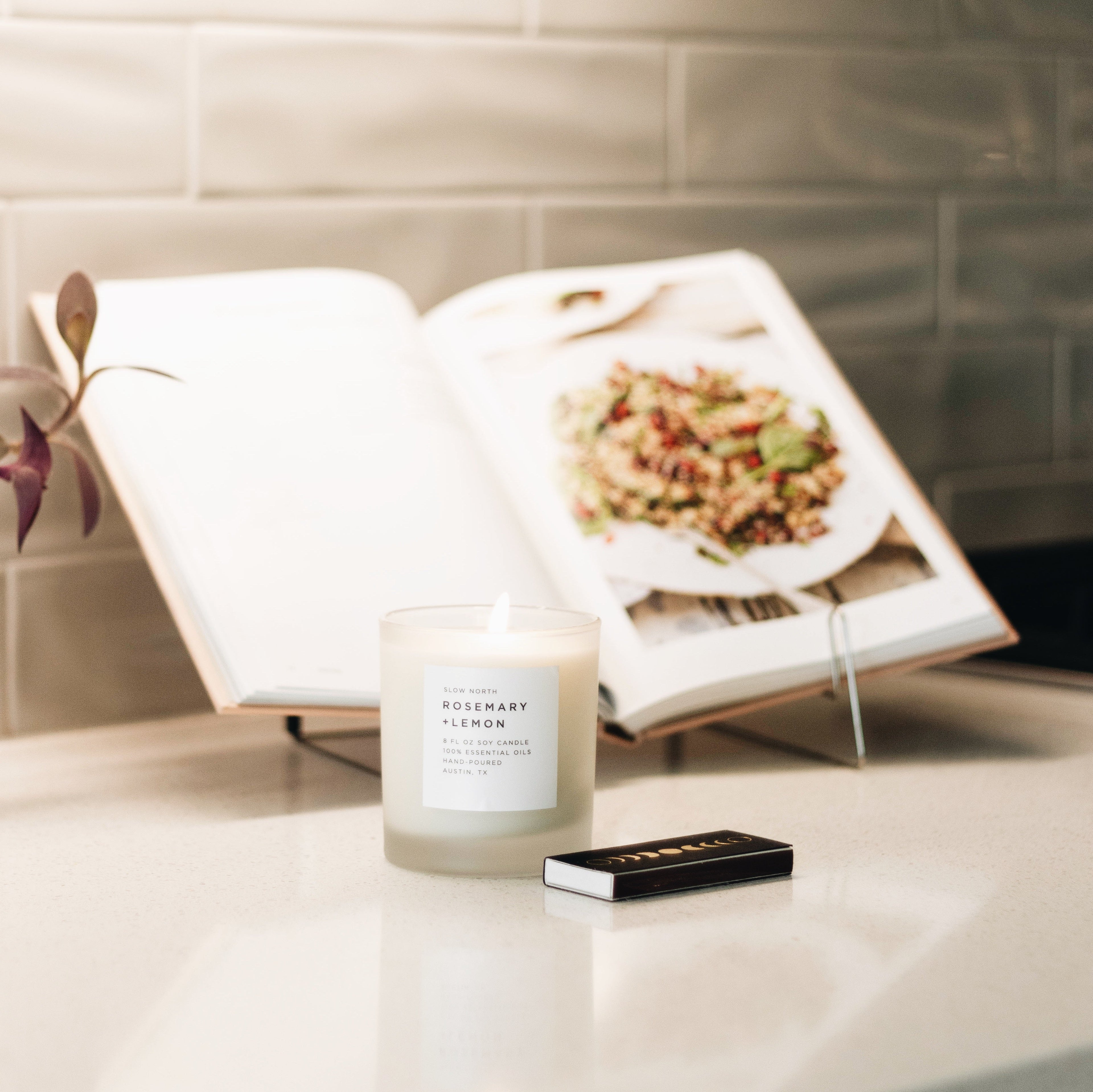 Slow North Rosemary + Lemon Soy Candle — Fresh Citrus & Herb