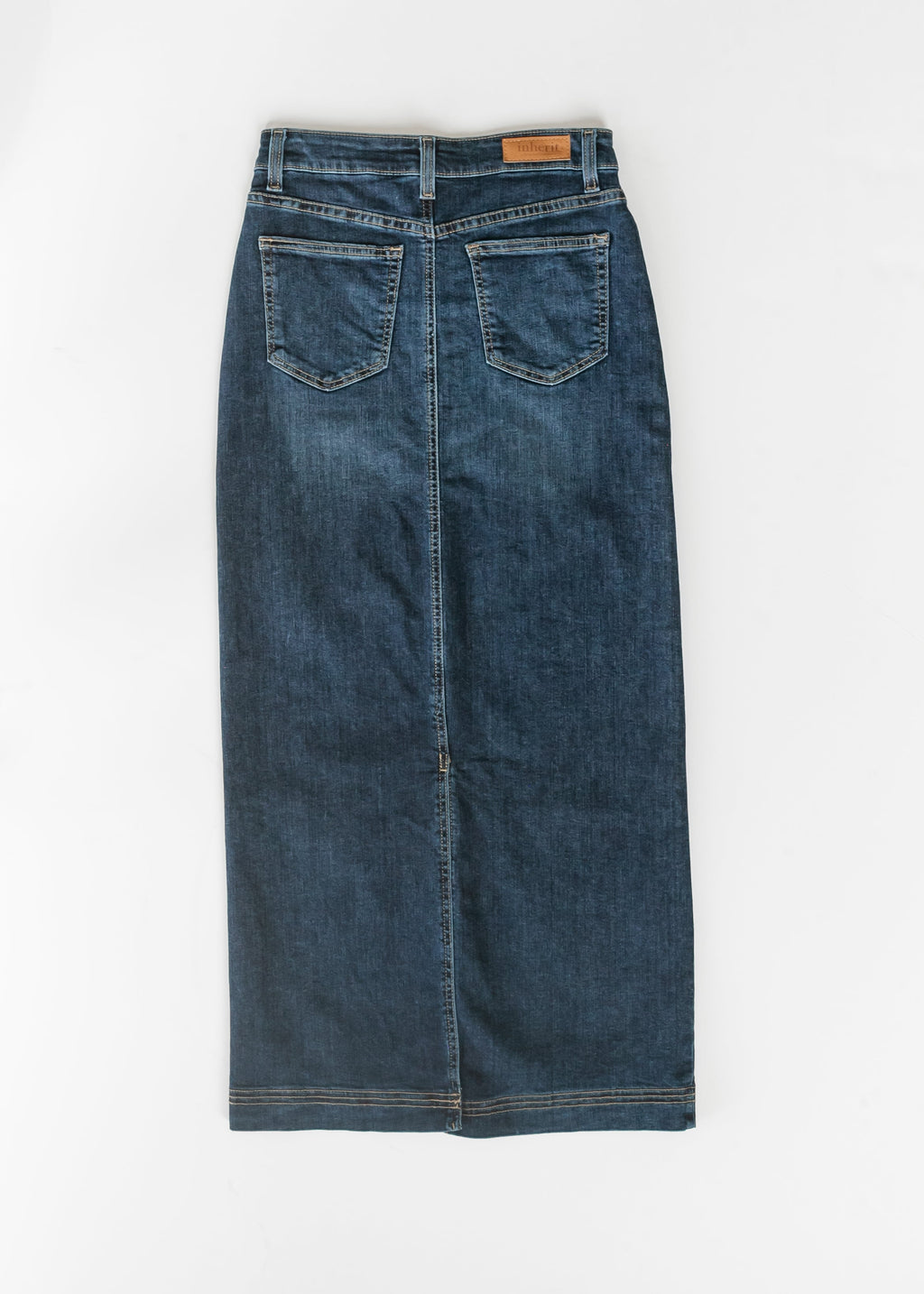 Bria Dark Wash Denim Maxi Skirt