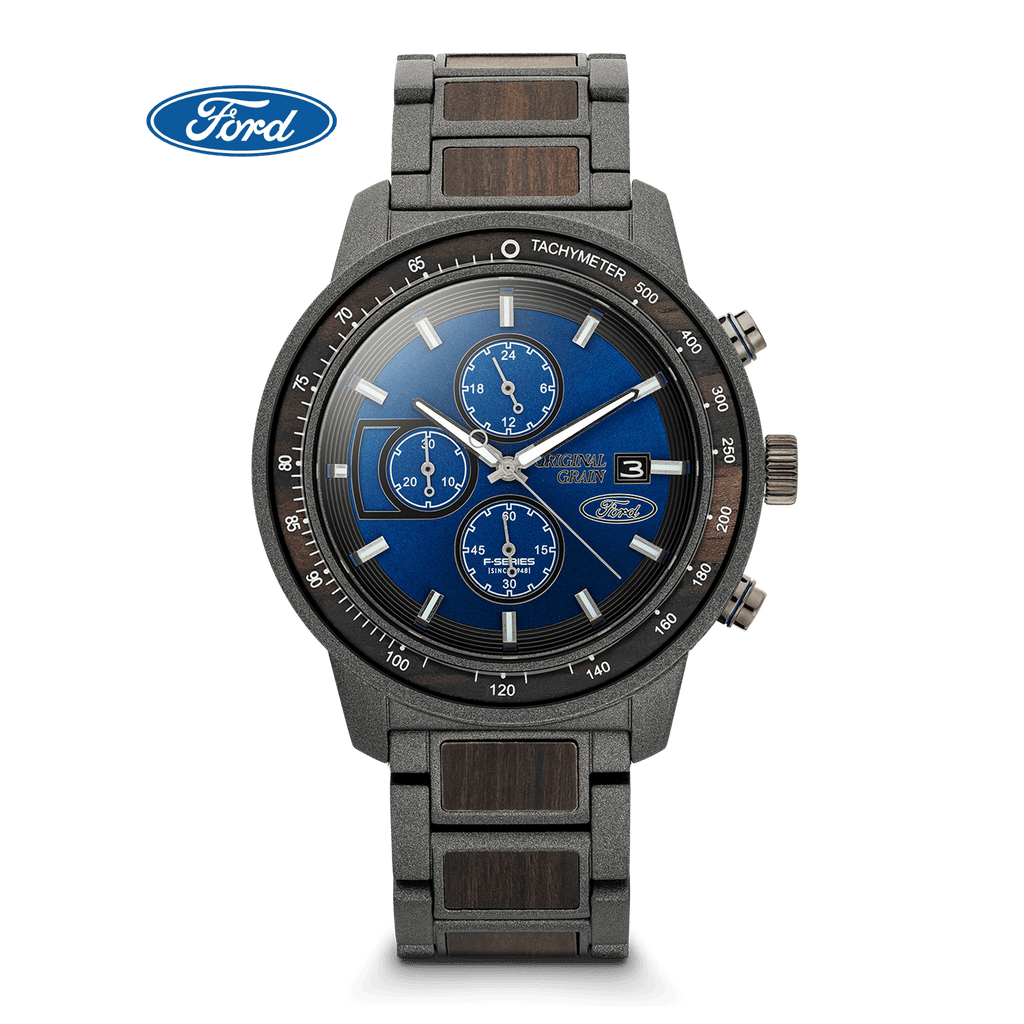 Original Grain Ford Barrel Chrono Watch 45mm — Chronograph Timepiece