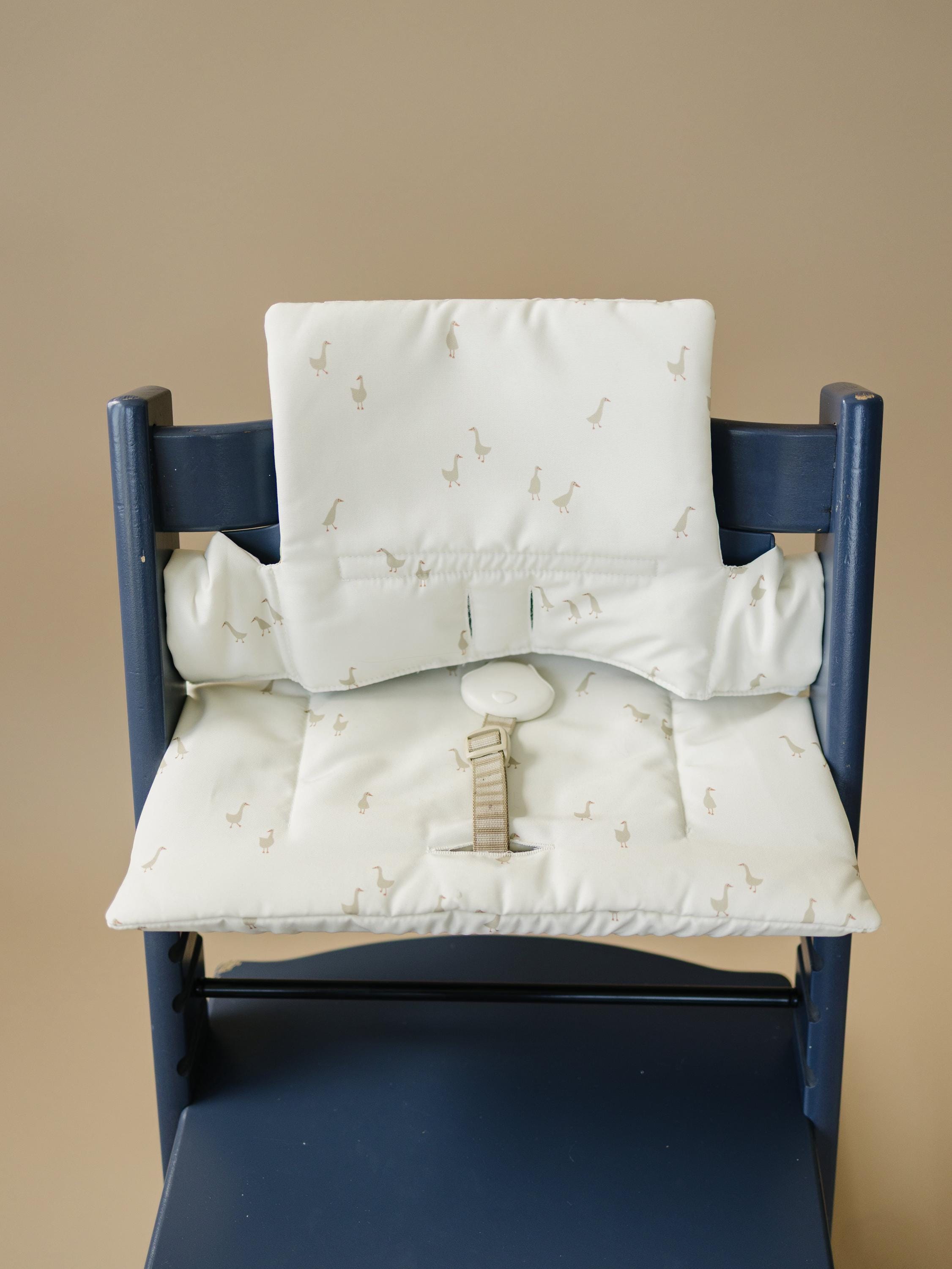 Goose Print Highchair Cushion for Stokke Tripp Trapp - Wipeable Cover