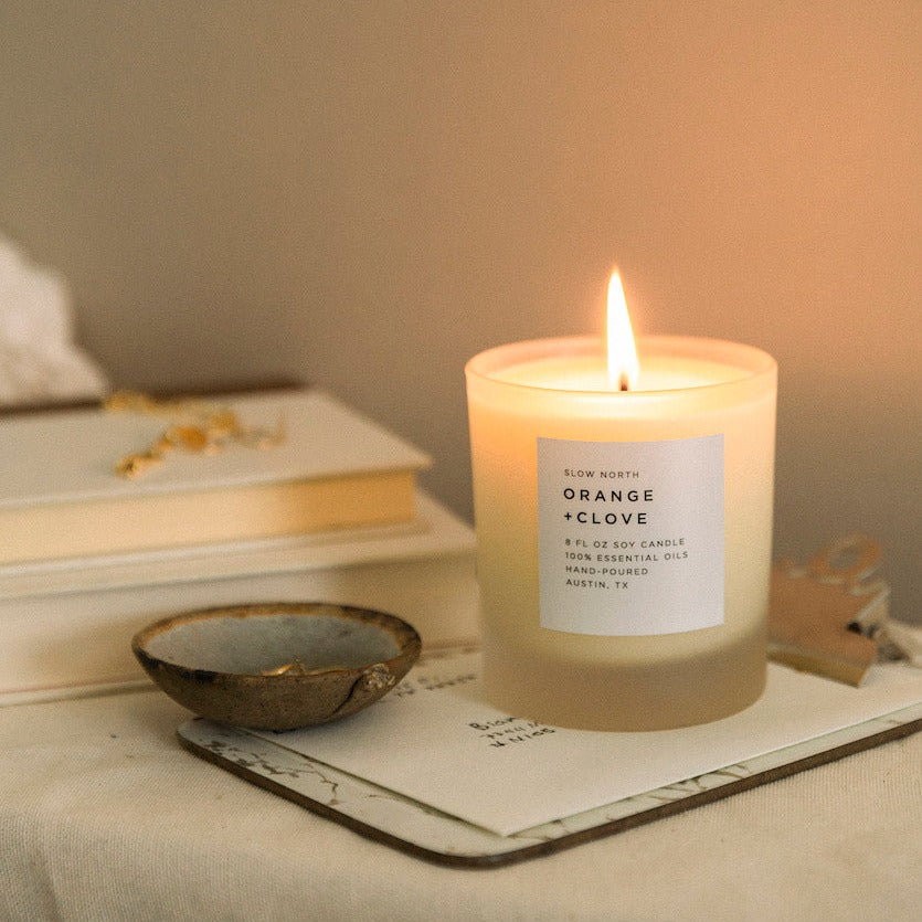 Slow North Orange + Clove Soy Candle — Sweet Orange, Cinnamon & Clove