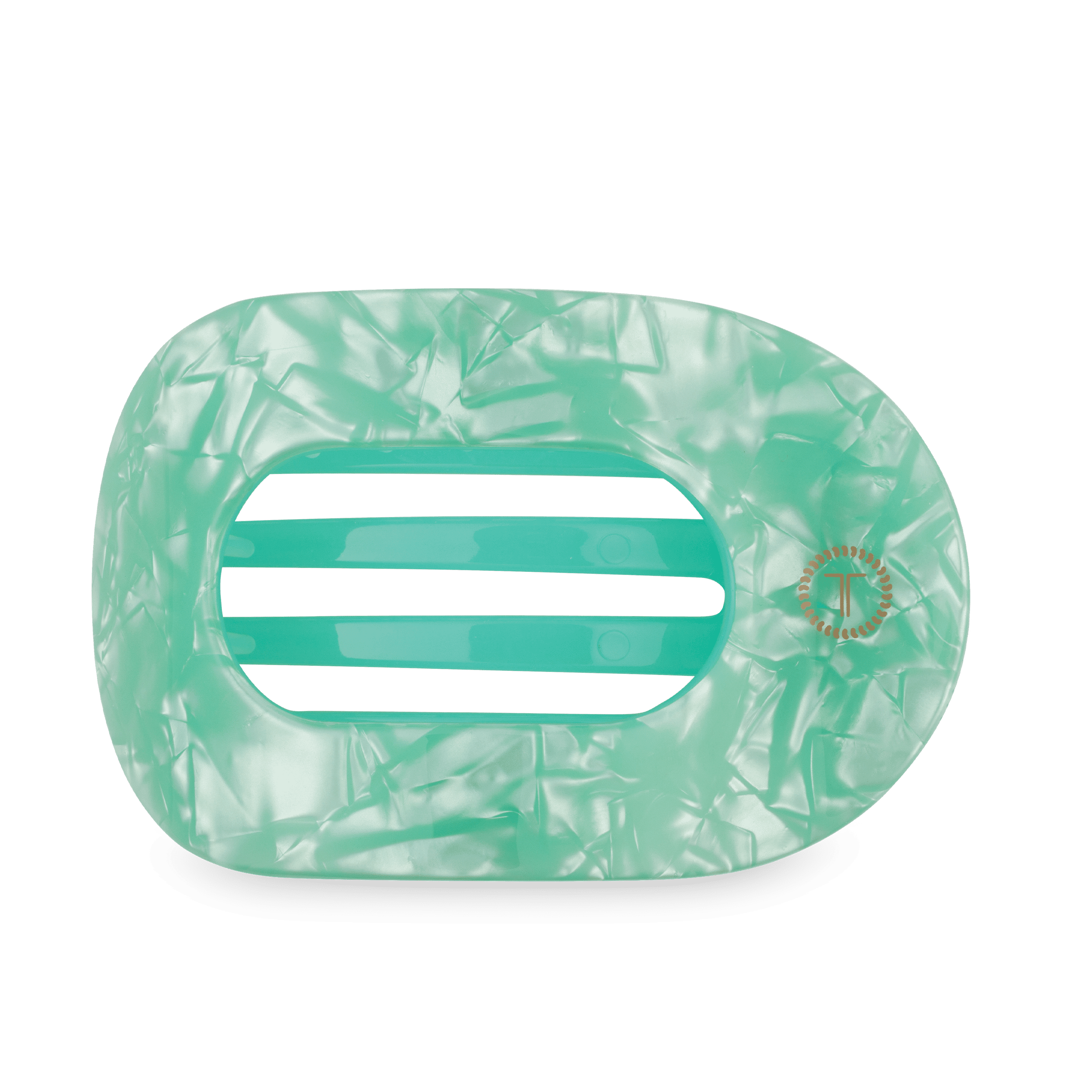 Spring Splash Large Flat Round Hair Clip