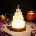 Clear Quartz Crystal Tower Lamp with 30 Adjustable Light Modes
